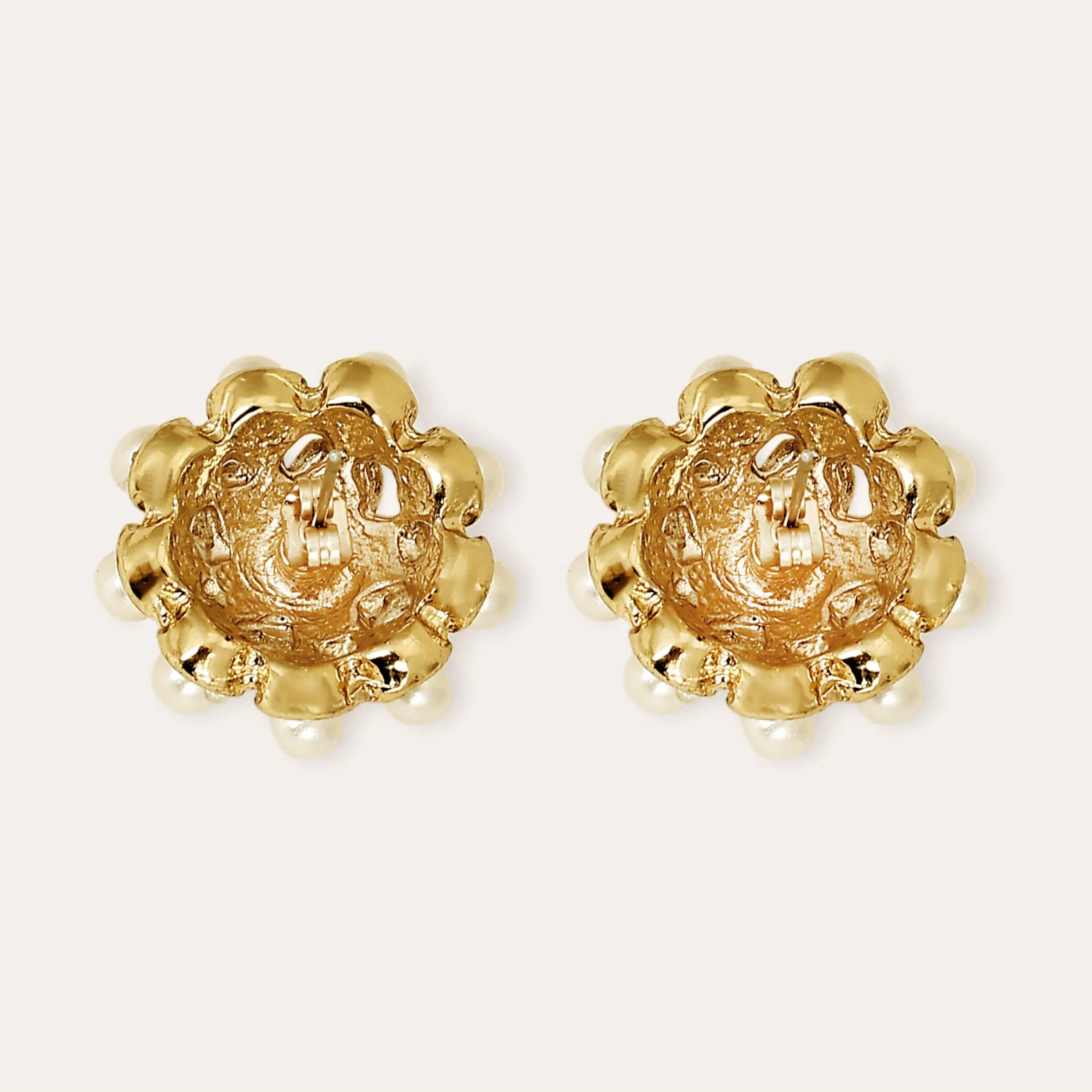 TFC Pearlpop Gold Plated Stud Earrings