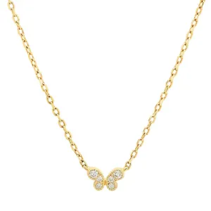 TINY BUTTERFLY NECKLACE, GOLD