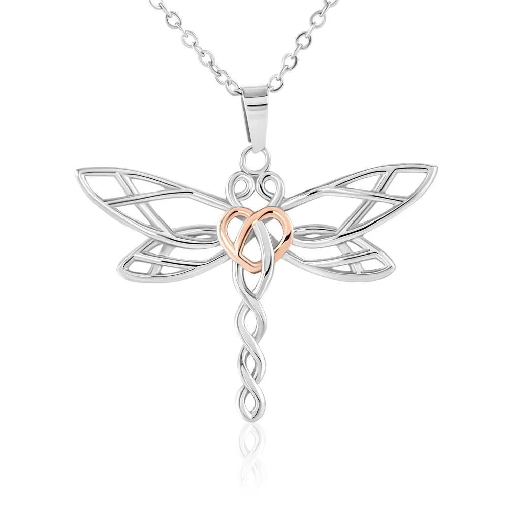 To My Granddaughter from Grandpa Valentine's Day Dragonfly Necklace