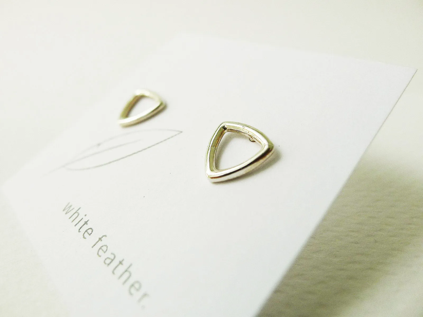 Triangle  silverstuds | 925silver studs | Simple Studs | Post earrings