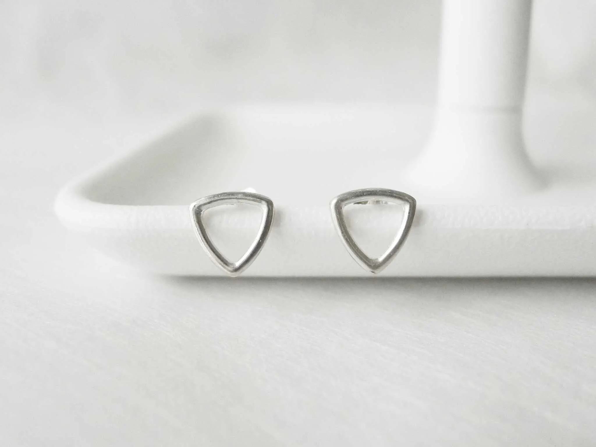 Triangle  silverstuds | 925silver studs | Simple Studs | Post earrings