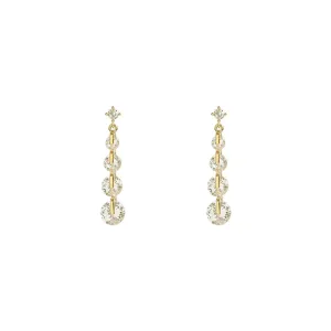 VAIGE Trendy Geometric Drop Earrings with High-Level Crystal Zircon for Everyday Wear and Special Occasions